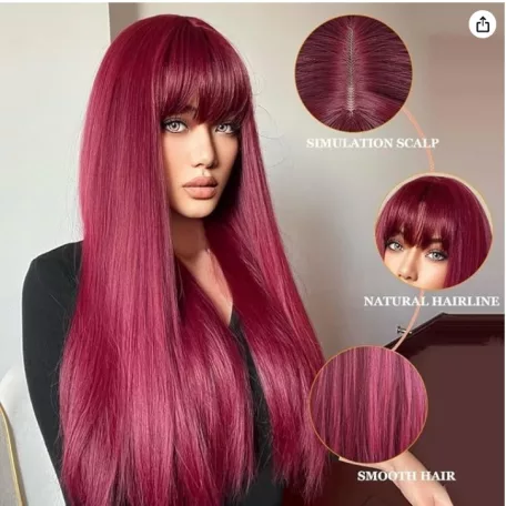 * ÚJ ÉRKEZÉS! ELEGÁNS BURGUNDI PARÓKA, EXTRA PRÉMIUM MINŐSÉG!