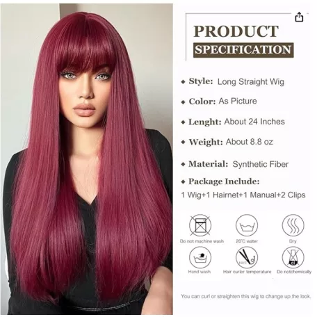 * ÚJ ÉRKEZÉS! ELEGÁNS BURGUNDI PARÓKA, EXTRA PRÉMIUM MINŐSÉG!