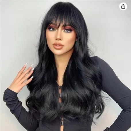 * ÚJ ÉRKEZÉS! SZUPER MINŐSÉGŰ HULLÁMOS FEKETE PARÓKA, EXTRA PRÉMIUM MINŐSÉG!