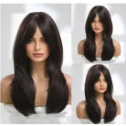 * ÚJ ÉRKEZÉS! SÖTÉT MÉLY-BARNA PARÓKA, EXTRA PRÉMIUM MINŐSÉG!