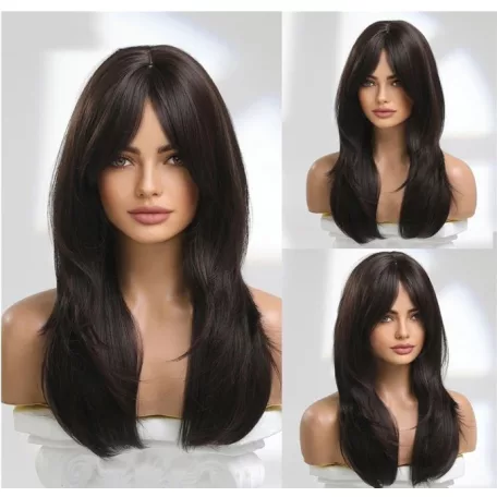 * ÚJ ÉRKEZÉS! SÖTÉT MÉLY-BARNA PARÓKA, EXTRA PRÉMIUM MINŐSÉG!