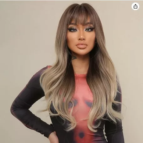  * ÚJ ÉRKEZÉS! VILÁGOSBARNA SZÍNÁTMENETES PARÓKA, EXTRA PRÉMIUM MINŐSÉG!