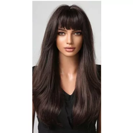 * ÚJ ÉRKEZÉS! SÖTÉT MÉLYBARNA PARÓKA, EXTRA PRÉMIUM MINŐSÉG!