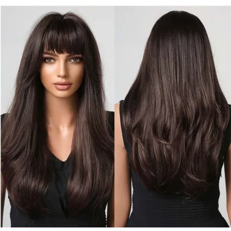 * ÚJ ÉRKEZÉS! SÖTÉT MÉLYBARNA PARÓKA, EXTRA PRÉMIUM MINŐSÉG!