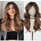 * ÚJ ÉRKEZÉS! CSOKIBARNA ENYHÉN MELÍROS PARÓKA, EXTRA PRÉMIUM MINŐSÉG!