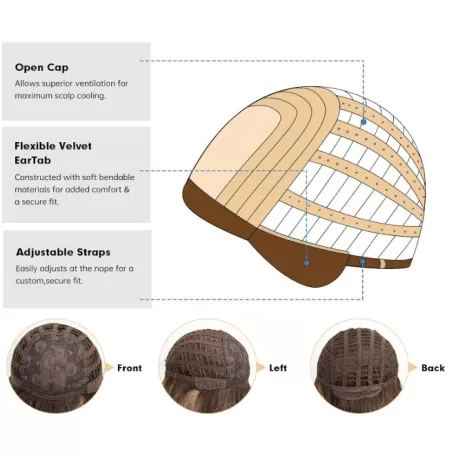 * ÚJ ÉRKEZÉS! CSOKIBARNA ENYHÉN MELÍROS PARÓKA, EXTRA PRÉMIUM MINŐSÉG!