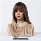 BABI 9/B, NAGYON SZÉP VILÁGOSEBARNA  MODERN PARÓKA, VALÓDI HAJ FELHASZNÁLÁSÁVAL