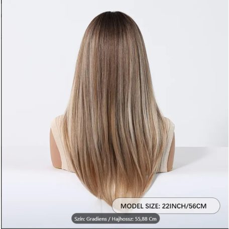 BABI 9/B, NAGYON SZÉP VILÁGOSEBARNA  MODERN PARÓKA, VALÓDI HAJ FELHASZNÁLÁSÁVAL