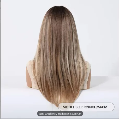 BABI 9/B, NAGYON SZÉP VILÁGOSEBARNA  MODERN PARÓKA, VALÓDI HAJ FELHASZNÁLÁSÁVAL