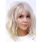 MATILDA 1, MODERN DIVATOS TERMÉSZETES VILÁGOS-SZŐKE (nem ombre) PARÓKA, VALÓDI HAJ FELHASZNÁLÁSÁVAL! (DE122-2)