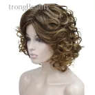 EMILY 2, KÜLÖNLEGES, NAGYON SZÉP ARANYBARNA PARÓKA, VALÓDI HAJ FELHASZNÁLÁSÁVAL