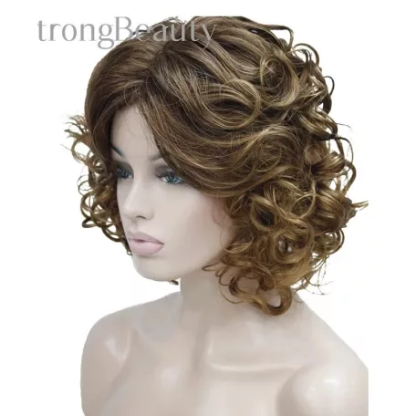 EMILY 2, KÜLÖNLEGES, NAGYON SZÉP ARANYBARNA PARÓKA, VALÓDI HAJ FELHASZNÁLÁSÁVAL