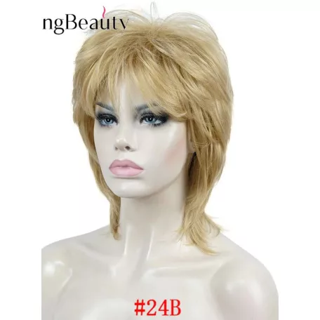 VÖRÖSES-SZŐKE, DIVATOSAN VÁGOTT MODERN PARÓKA, VALÓDI HAJ FELHASZNÁLÁSÁVAL! 