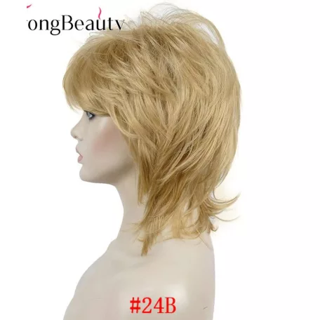 VÖRÖSES-SZŐKE, DIVATOSAN VÁGOTT MODERN PARÓKA, VALÓDI HAJ FELHASZNÁLÁSÁVAL! 