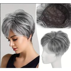   RÖVID ŐSZ PEPI, TOUPEE, PIXI FAZON, 100% vietnámi valódi haj