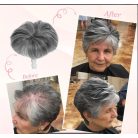 RÖVID ŐSZ PEPI, TOUPEE, PIXI FAZON, 100% vietnámi valódi haj