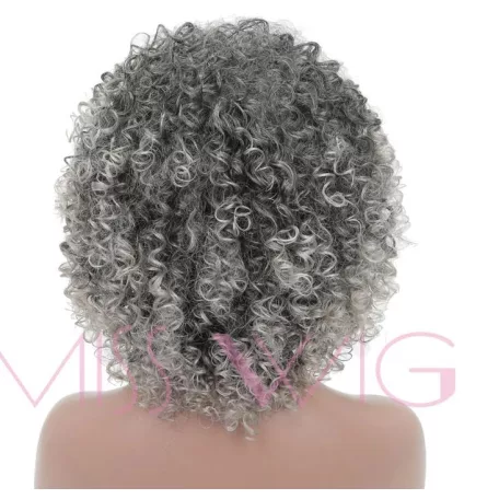 48, FEKETE-EZÜST DIVATOS, MODERN PARÓKA, PRÉMIUM MINŐSÉG!