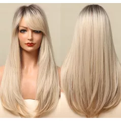   59, NAGYON SZÉP VILÁGOSSZŐKE DIVATOS OMBRE PARÓKA, PRÉMIUM MINŐSÉG!