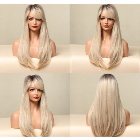 59, NAGYON SZÉP VILÁGOSSZŐKE DIVATOS OMBRE PARÓKA, PRÉMIUM MINŐSÉG!