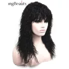 31, SÖTÉTBARNA TERMÉSZETES-GÖNDÖR PARÓKA, 60 cm.