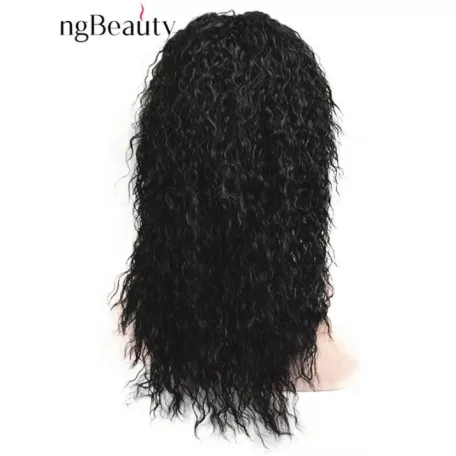 31, SÖTÉTBARNA TERMÉSZETES-GÖNDÖR PARÓKA, 60 cm.