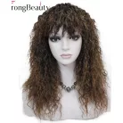 31, SÖTÉTBARNA TERMÉSZETES-GÖNDÖR PARÓKA, 60 cm.