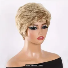   10/C, ELEGÁNS TERMÉSZETES-VILÁGOSSZŐKE PARÓKA,VALÓDI HAJ FELHASZNÁLÁSÁVAL