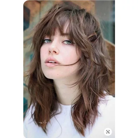 ELEGÁNS, CSOKIBARNA DIVATOSAN TÉPETT PARÓKA, VALÓDI HAJ FELHASZNÁLÁSÁVAL! 