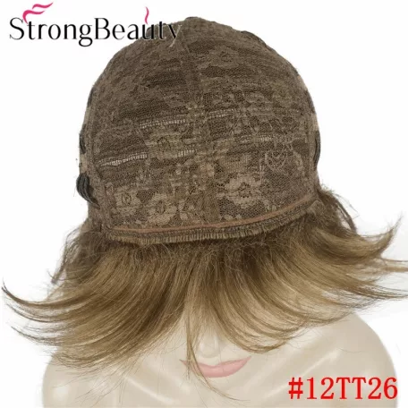 ELEGÁNS, CSOKIBARNA DIVATOSAN TÉPETT PARÓKA, VALÓDI HAJ FELHASZNÁLÁSÁVAL! 