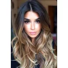 108b, ELEGÁNS TERMÉSZETESSZŐKE CSIPKE ELÜLSŐ  OMBRE PARÓKA,VALÓDI HAJ FELHASZNÁLÁSÁVAL