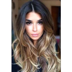   108b, ELEGÁNS TERMÉSZETESSZŐKE CSIPKE ELÜLSŐ  OMBRE PARÓKA,VALÓDI HAJ FELHASZNÁLÁSÁVAL