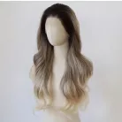 108b, ELEGÁNS TERMÉSZETESSZŐKE CSIPKE ELÜLSŐ  OMBRE PARÓKA,VALÓDI HAJ FELHASZNÁLÁSÁVAL