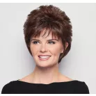 9L, SÖTÉT MÉLY-BARNA ELEGÁNS PARÓKA, PRÉMIUM MINŐSÉG