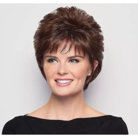 9L, SÖTÉT MÉLY-BARNA ELEGÁNS PARÓKA, PRÉMIUM MINŐSÉG