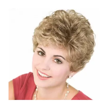 121, TERMÉSZETES-SZŐKE RÖVID, HULLÁMOS PARÓKA, PRÉMIUM MINŐSÉG!