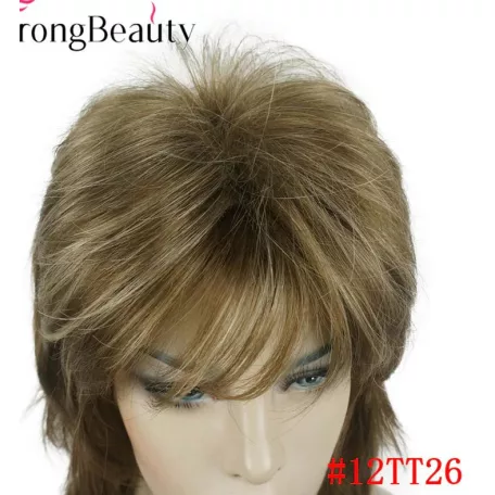 EMILY, FIATALOS, MODERN VILÁGOSBARNA COLOR MIX PARÓKA, VALÓDI HAJ FELHASZNÁLÁSÁVAL