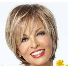   19, RAQUEL WELCH REPLICA, FIATALOS KEVERT SZŐKE, TARKÓJÁN SÖTÉTEBB, KÖZKEDVELT SLANKÍTÓ PARÓKA