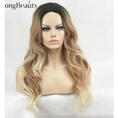 83, KÜLÖNLEGESEN SZÉP HOSSZÚ, SÖTÉT-SZŐKE COLOR MIX PARÓKA, PRÉMIUM MINŐSÉG!