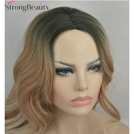 83, KÜLÖNLEGESEN SZÉP HOSSZÚ, SÖTÉT-SZŐKE COLOR MIX PARÓKA, PRÉMIUM MINŐSÉG!