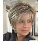 112a, TERMÉSZETES HAMVAS-SZŐKE DIVATOS VÁGÁSÚ PARÓKA, PRÉMIUM MINŐSÉG!