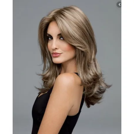 RAMÓNA, ELEGÁNS SÖTÉTSZŐKE PARÓKA, VALÓDI HAJ FELHASZNÁLÁSÁVAL! 