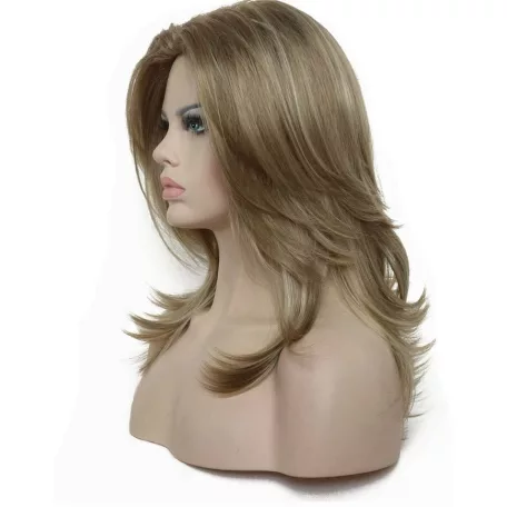 RAMÓNA, ELEGÁNS SÖTÉTSZŐKE PARÓKA, VALÓDI HAJ FELHASZNÁLÁSÁVAL! 