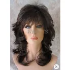 8, SÖTÉT MÉLYBARNA MODERN PARÓKA, SZÉP DÚS, PRÉMIUM MINŐSÉG