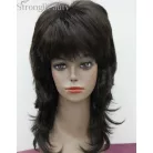 8, SÖTÉT MÉLYBARNA MODERN PARÓKA, SZÉP DÚS, PRÉMIUM MINŐSÉG