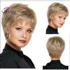 123, DIVATOS  RÖVID, LEGVILÁGOSABB SZŐKE PARÓKA, PRÉMIUM MINŐSÉG!