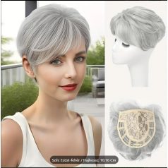 MODERN ŐSZ PEPI, TOUPEE 100% vietnámi hajból