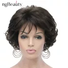 17, SÖTÉT MÉLY-BARNA PARÓKA, GYÖNYÖRŰ DÚS, VALÓDI HAJ FELHASZNÁLÁSÁVAL! 