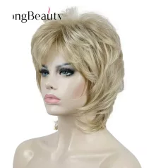   CSEPKE 1/a ELEGÁNS TERMÉSZETES VILÁGOS-SZŐKE DIVATOS PARÓKA, VALÓDI HAJ FELHASZNÁLÁSÁVAL