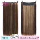 5 CSATOS SÖTÉTBARNA-KARAMELL MIX, EGYENES PÓTHAJ, 55cm.