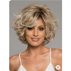   14/C, MARIANN1 GYÖNYÖRŰ SZŐKE HULLÁMOS, MELÍROZOTT PARÓKA, valódi haj felhasználásával!